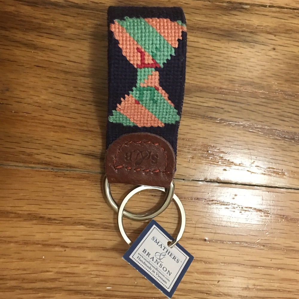 NWT Smathers & Branson Needlepoint Key Fob